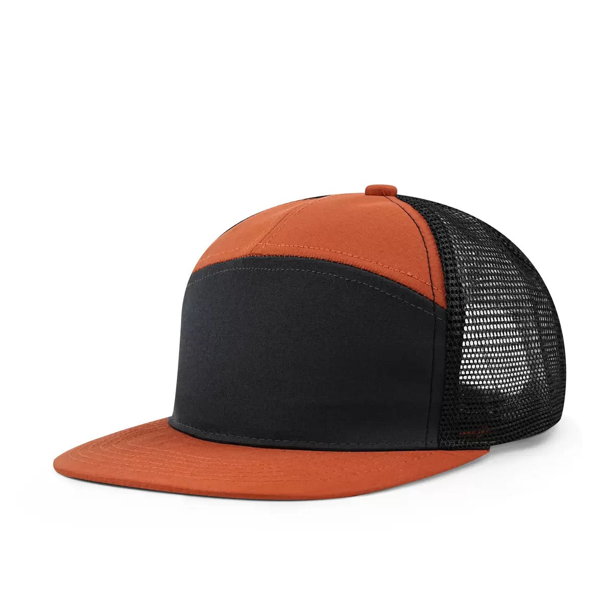 7-Panel Flat Brim Cap