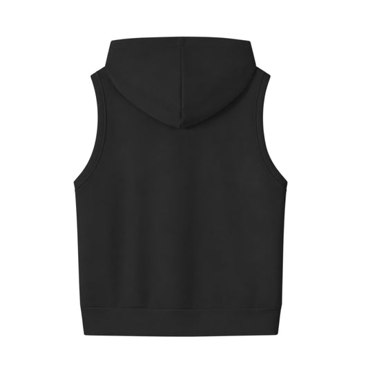 SLEEVELESS ZIP-UP HOODIE
