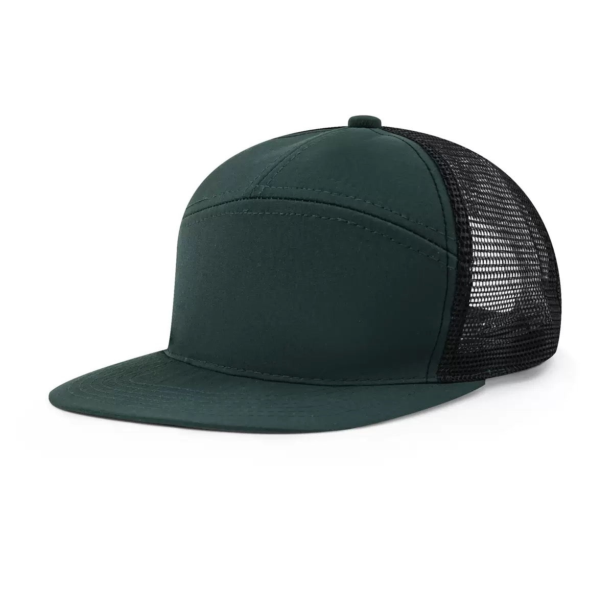 7-Panel Flat Brim Cap