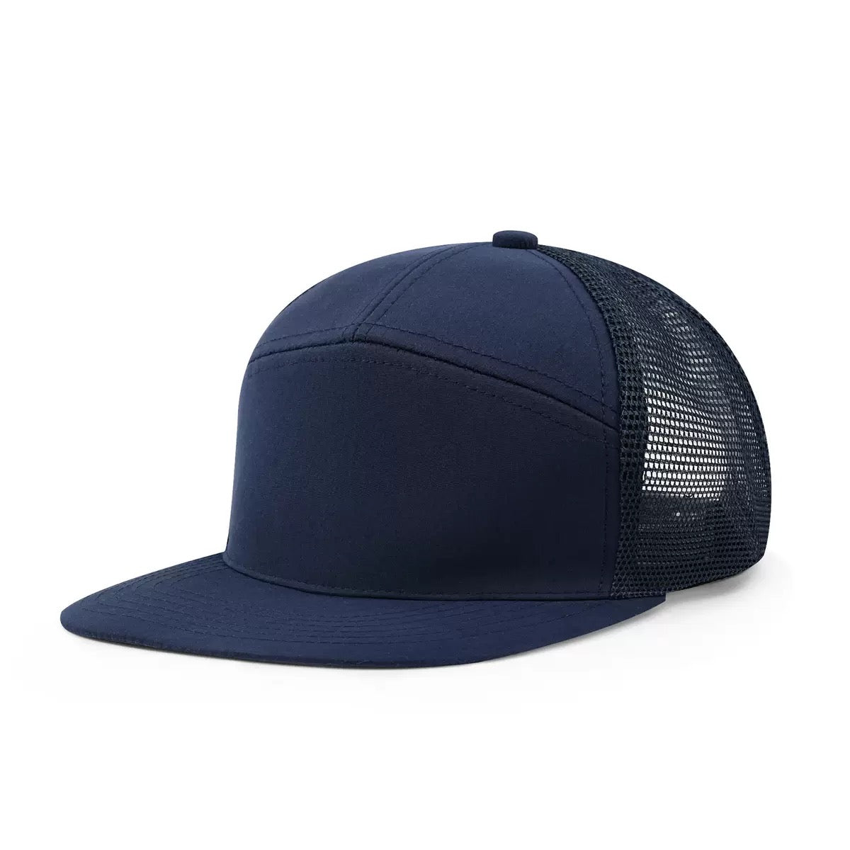 7-Panel Flat Brim Cap