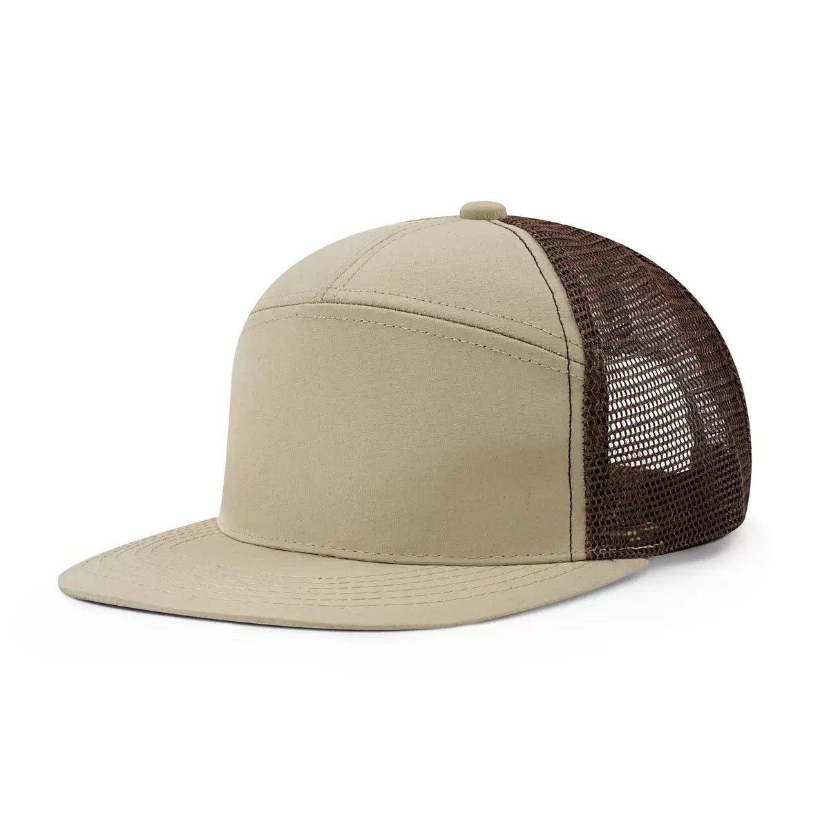 7-Panel Flat Brim Cap